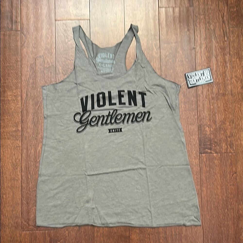 Women's Gray Racerback Tank Top